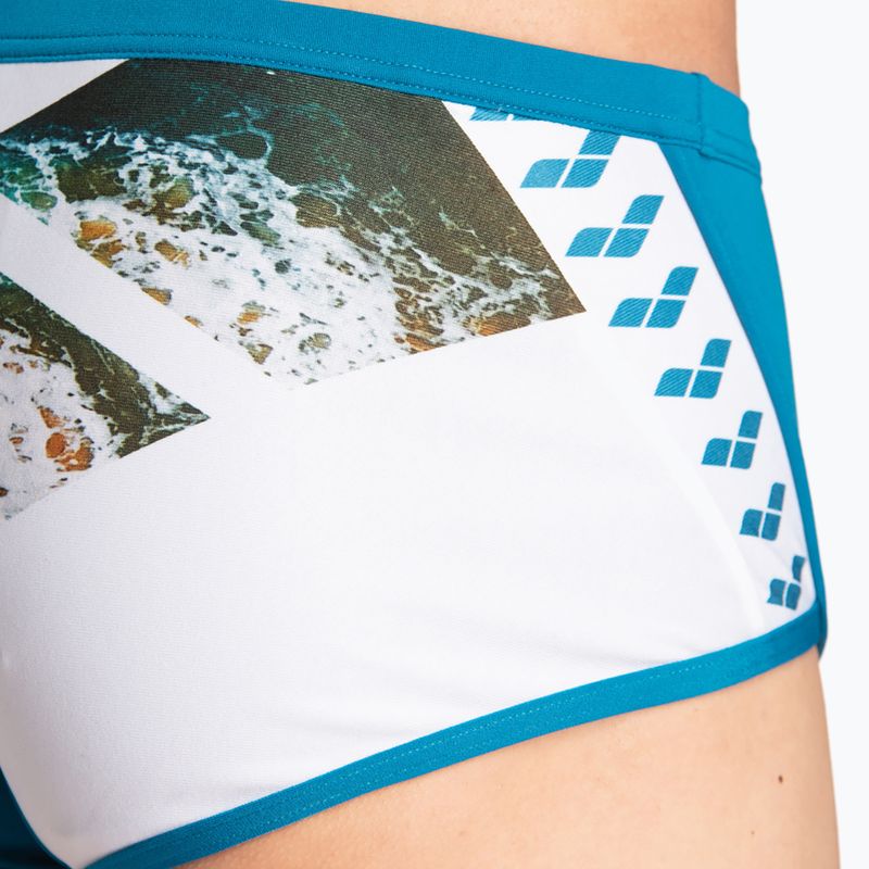 Férfi arena Planet Swim Alacsony derekú rövidnadrág kék kozmó/fehér multi úszó boxeralsó 6