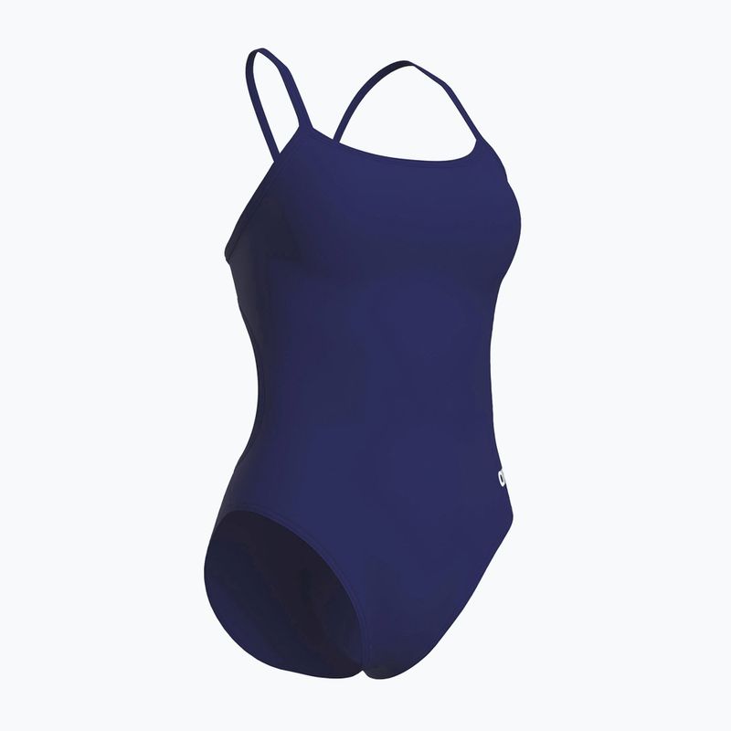 Női egyrészes fürdőruha arena Lace Back Solid navy/fehér 3