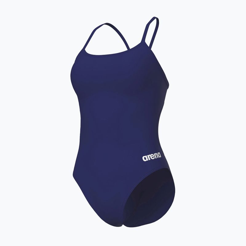 Női egyrészes fürdőruha arena Lace Back Solid navy/fehér 4