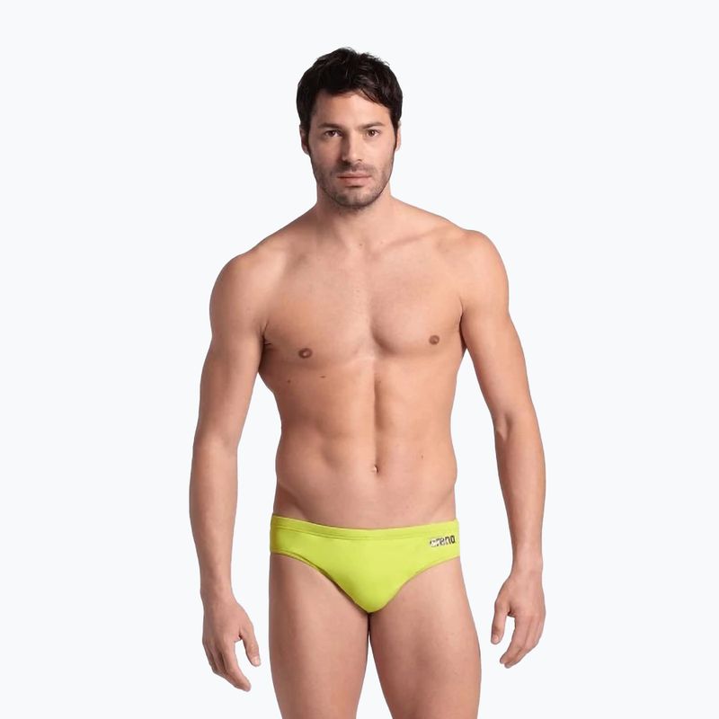 Férfi úszónadrág arena Team Swim Briefs Solid soft green