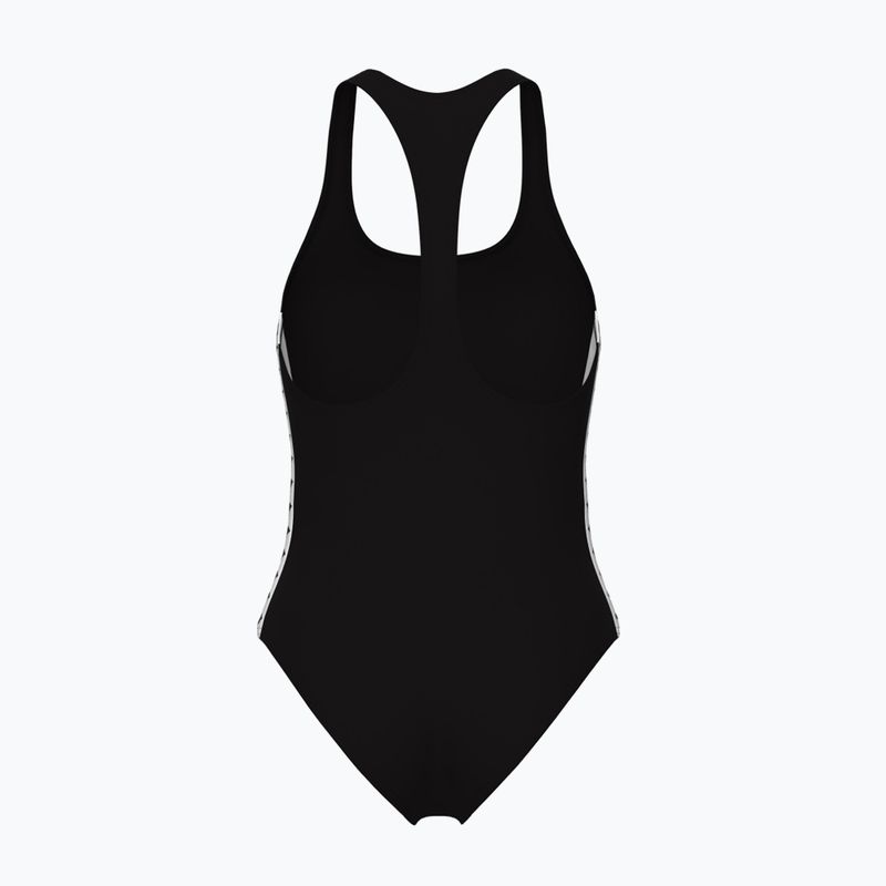 Női egyrészes fürdőruha arena Icons Racer Back Solid black / white 2