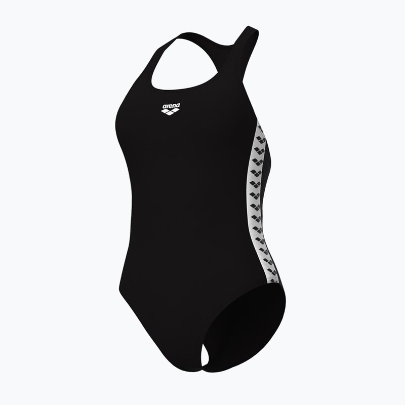Női egyrészes fürdőruha arena Icons Racer Back Solid black / white 3