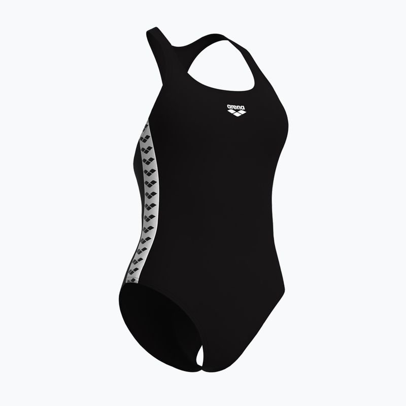 Női egyrészes fürdőruha arena Icons Racer Back Solid black / white 4