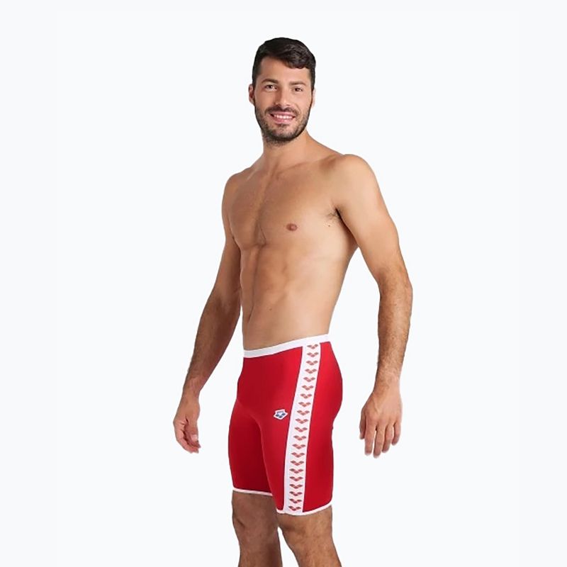 Férfi arena Icons Swim Jammer Egyszínű piros/fehér 5