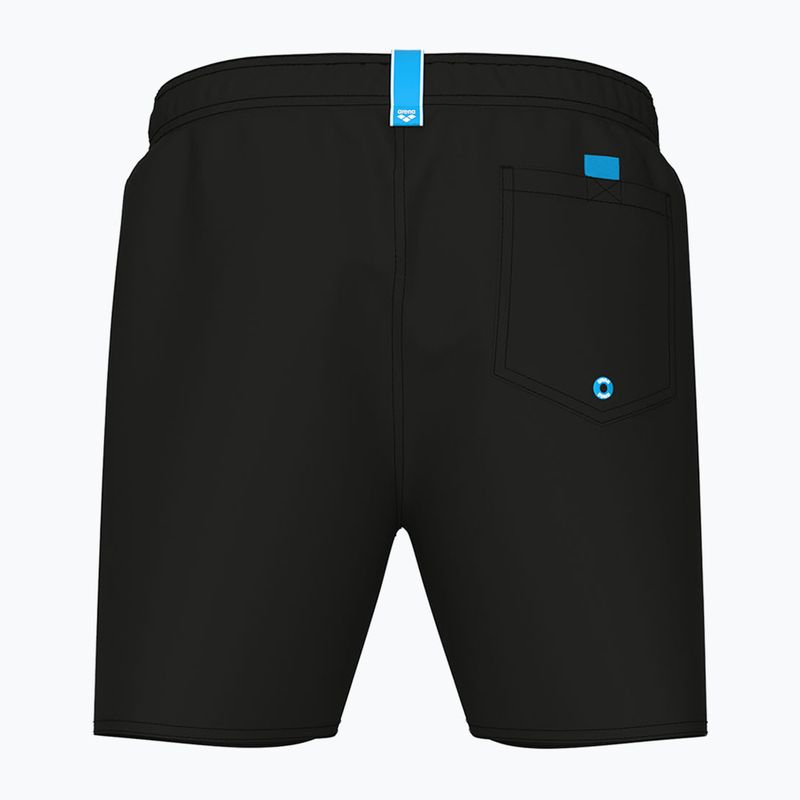 Férfi arena Fundamentals Boxer R fekete/fehér fürdőnadrágok 2