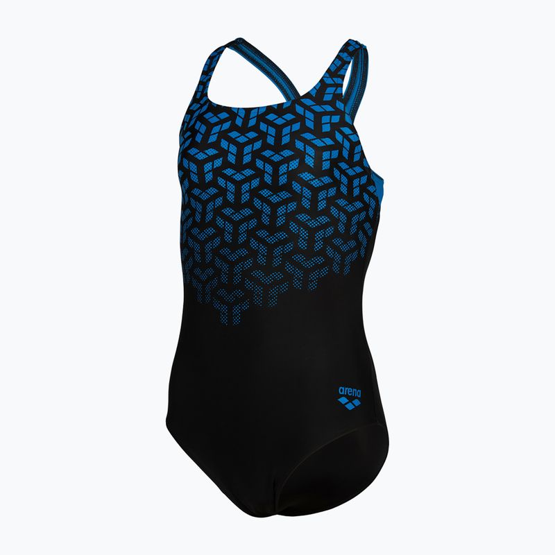 Gyermek egyrészes fürdőruha arena Kikko V Swim Pro Back fekete/kék porcelán 2