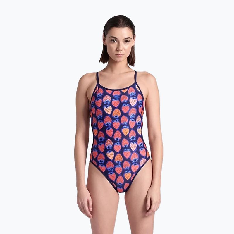 Női egyrészes fürdőruha arena Reversible fürdőruha Challenge Back navy/multi 8