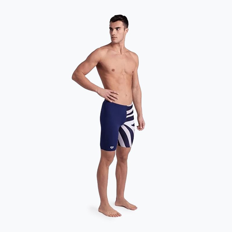 Férfi arena Multi Stripes Swim Jammer navy/white multi 6