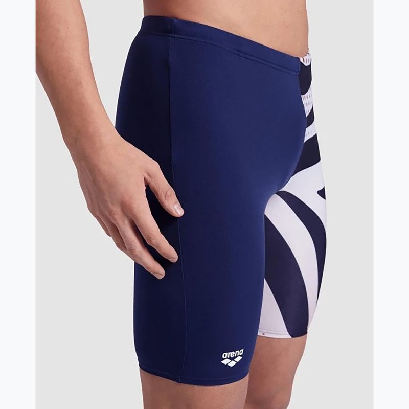 Férfi arena Multi Stripes Swim Jammer navy/white multi 8