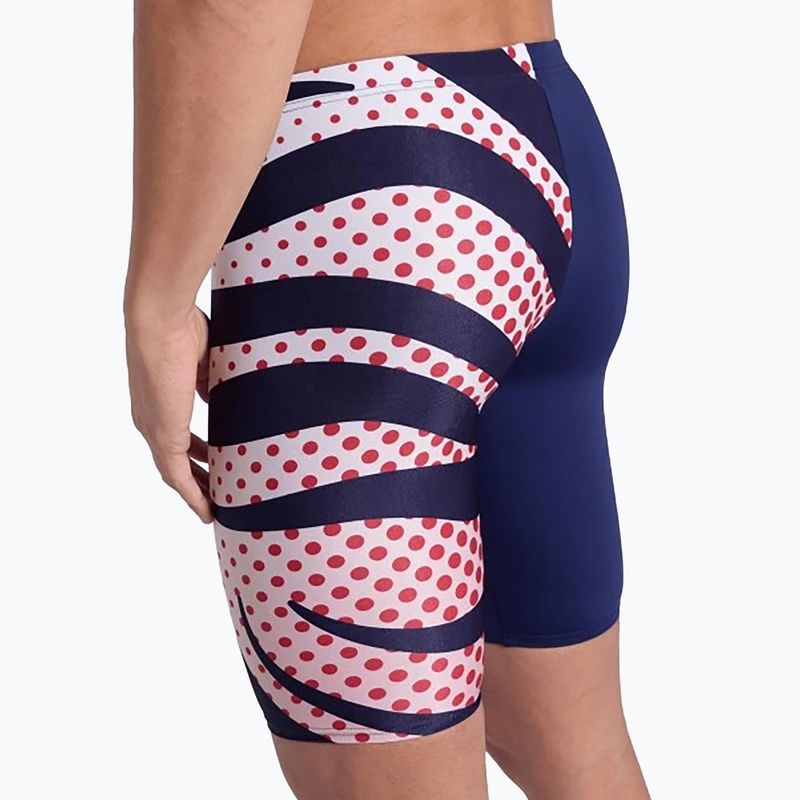 Férfi arena Multi Stripes Swim Jammer navy/white multi 9