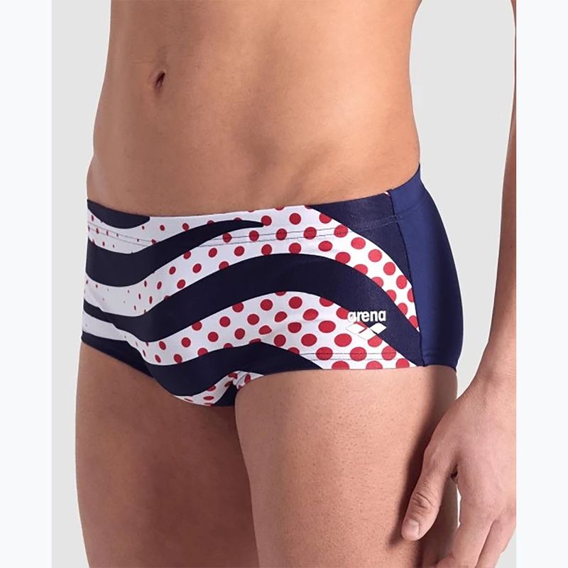Férfi arena úszó boxeralsó Multi Stripes Swim Alacsony derekú rövidnadrág navy multi 7
