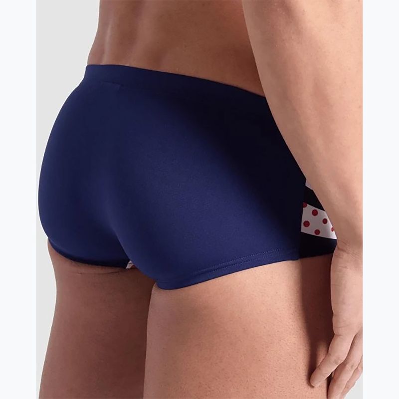 Férfi arena úszó boxeralsó Multi Stripes Swim Alacsony derekú rövidnadrág navy multi 8