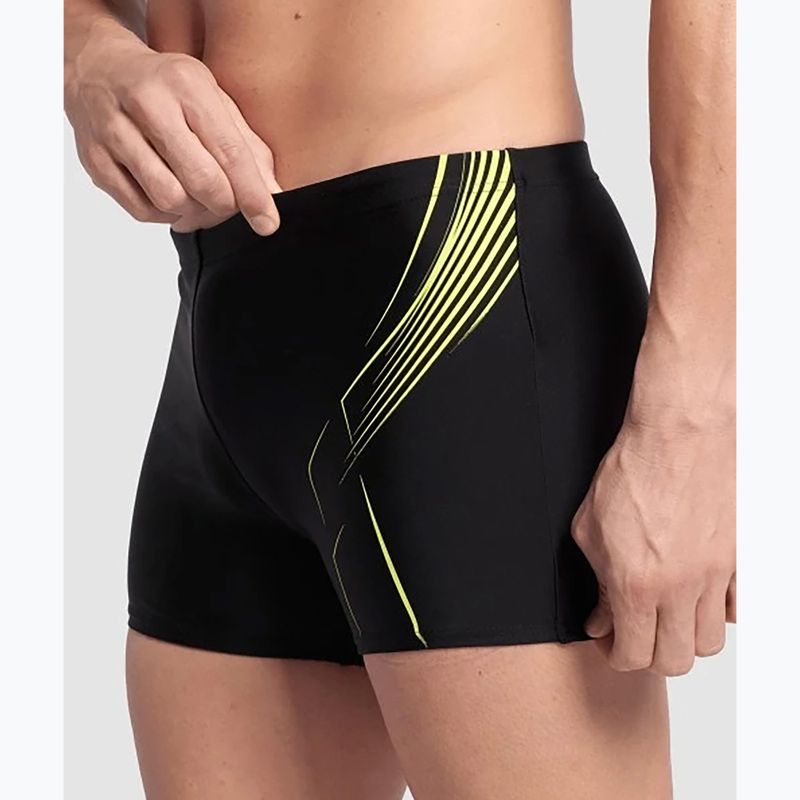 Férfi úszóbokszer Arena Dive Swim Short fekete/zöld 4