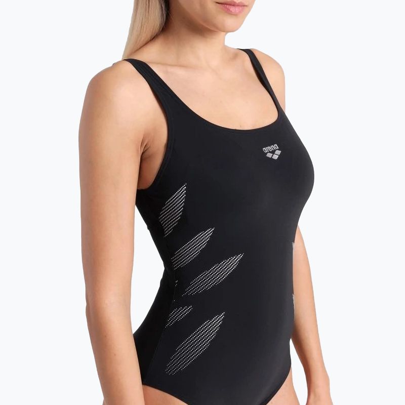 Női egyrészes fürdőruha arena Milena Wing Back black 4
