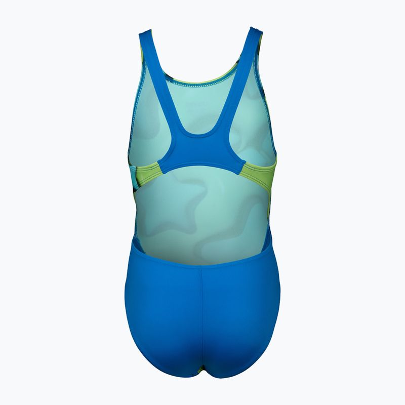 Gyerek egyrészes fürdőruha arena Star Shaped Swim Tech L blue river/soft green/multi 2