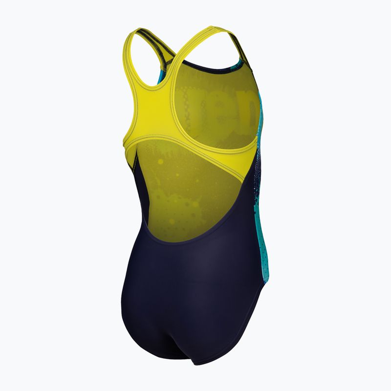 Gyerek egyrészes fürdőruha arena Light Tricks Swim Pro Back navy/soft green/multi 4