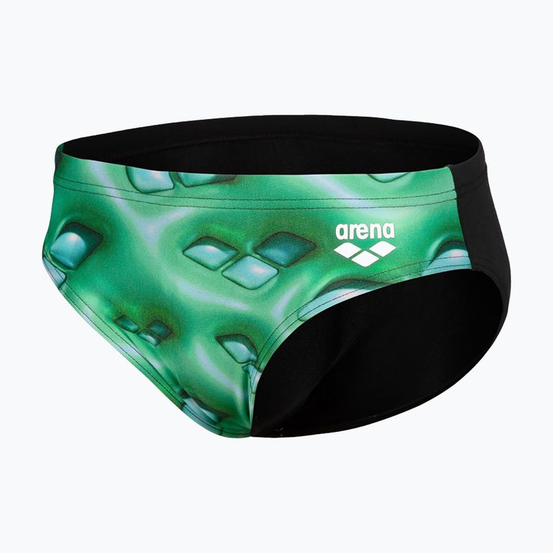 Gyerek úszónadrág arena Foam Swim Briefs black/soft green multi 3