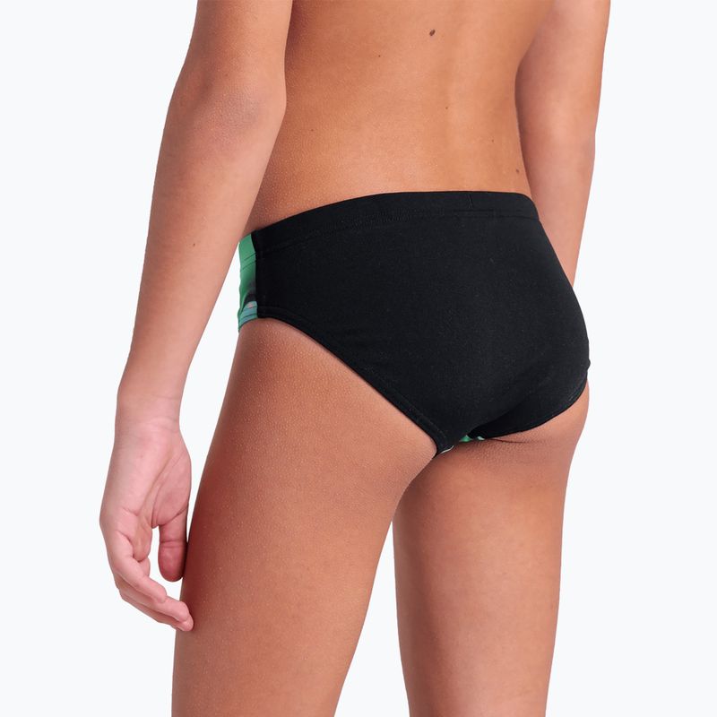 Gyerek úszónadrág arena Foam Swim Briefs black/soft green multi 9