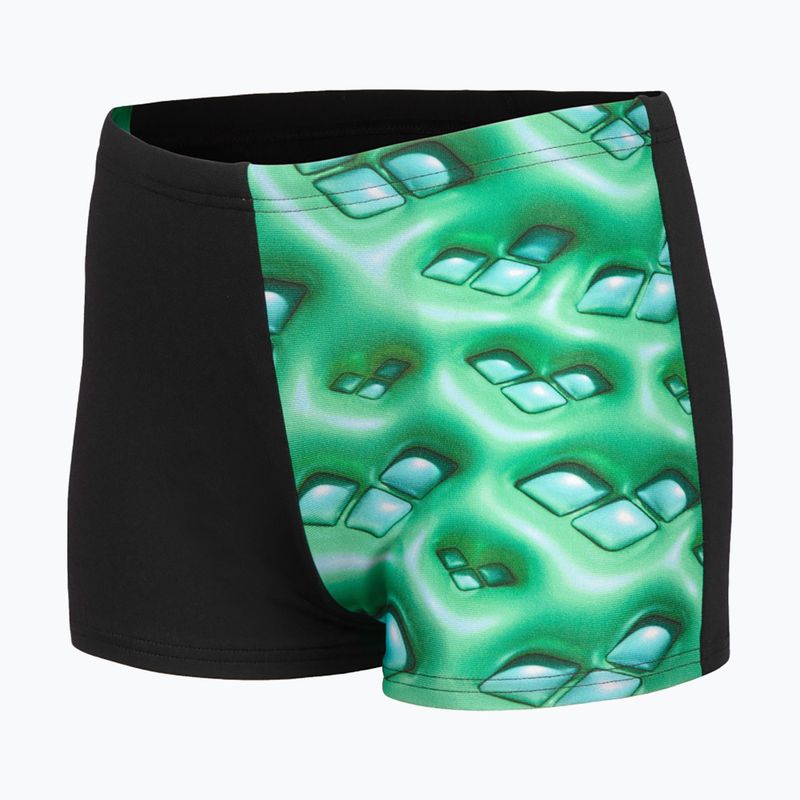 Gyerek úszónadrág arena Foam Swim Short black/soft green multi 3