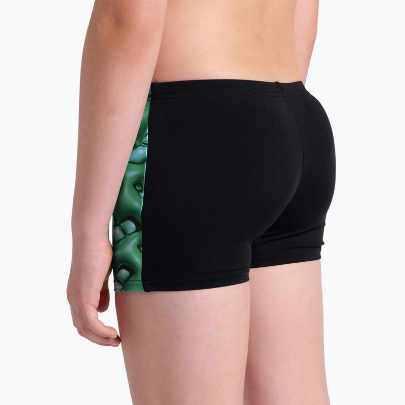 Gyerek úszónadrág arena Foam Swim Short black/soft green multi 9