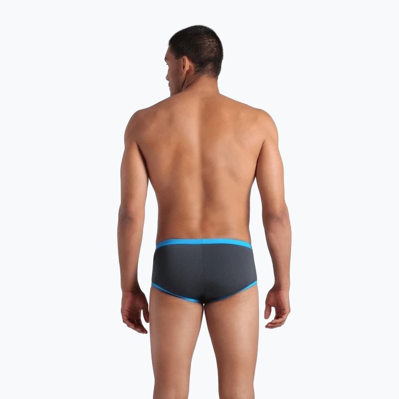Férfi úszónadrág arena One Low Waist Short Big Logo asphalt/turquise 3