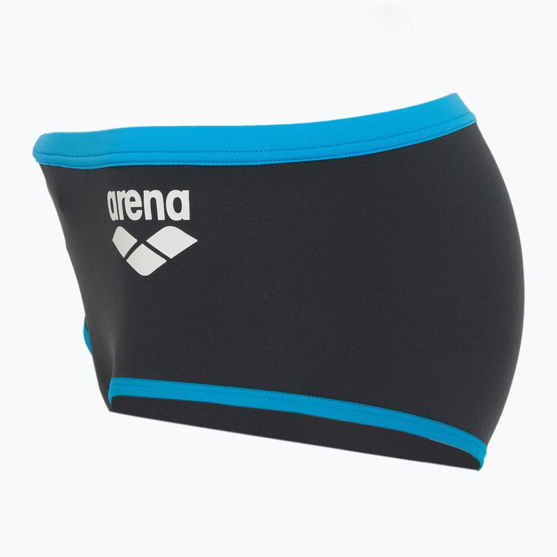Férfi úszónadrág arena One Low Waist Short Big Logo asphalt/turquise 3