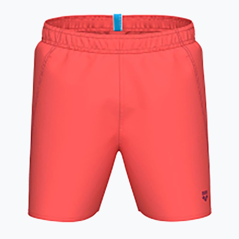 Férfi arena Fundamentals Boxer R úszónadrág sötétlila/calypso coral