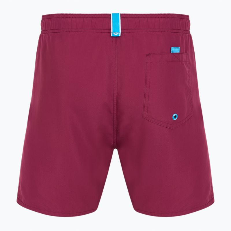 Férfi arena Fundamentals Boxer R úszónadrág sötétlila/calypso coral 2