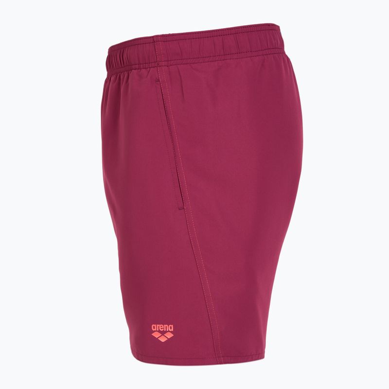 Férfi arena Fundamentals Boxer R úszónadrág sötétlila/calypso coral 3