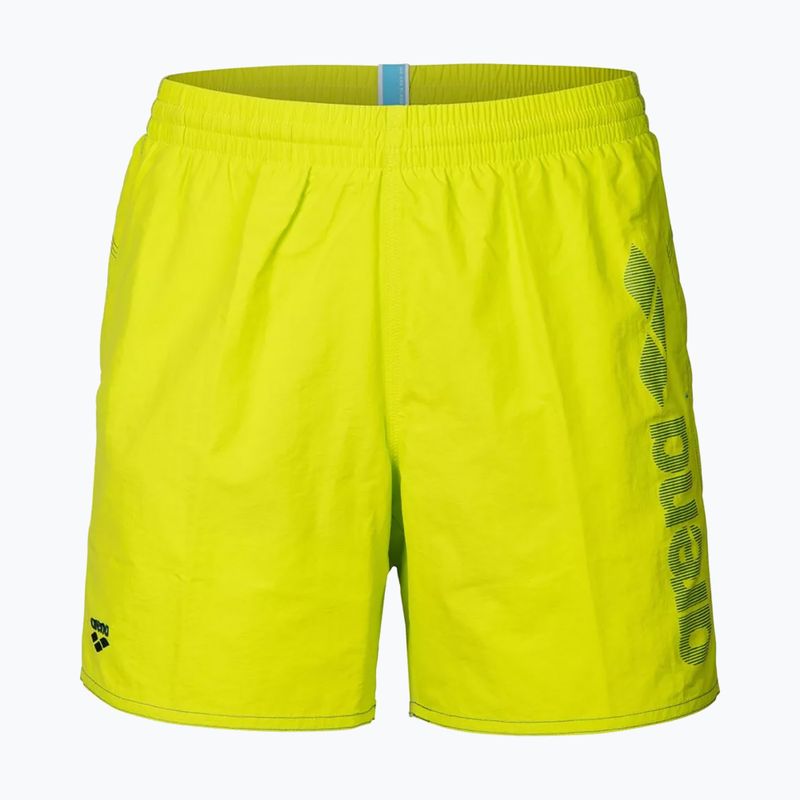 Férfi arena Fundamentals Arena Logo Boxer R artic lime/mangrove fürdőruházat rövidnadrág