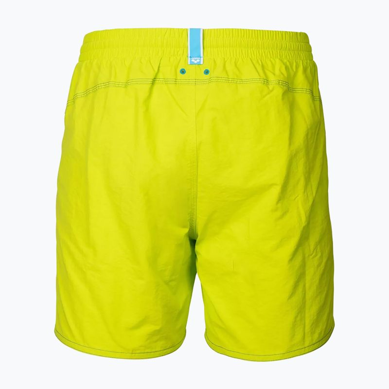 Férfi arena Fundamentals Arena Logo Boxer R artic lime/mangrove fürdőruházat rövidnadrág 2