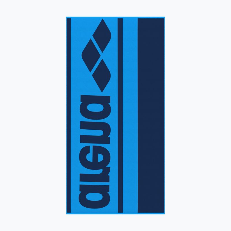 Arena Logotype Jacquard törölköző türkiz/tengerészkék 2