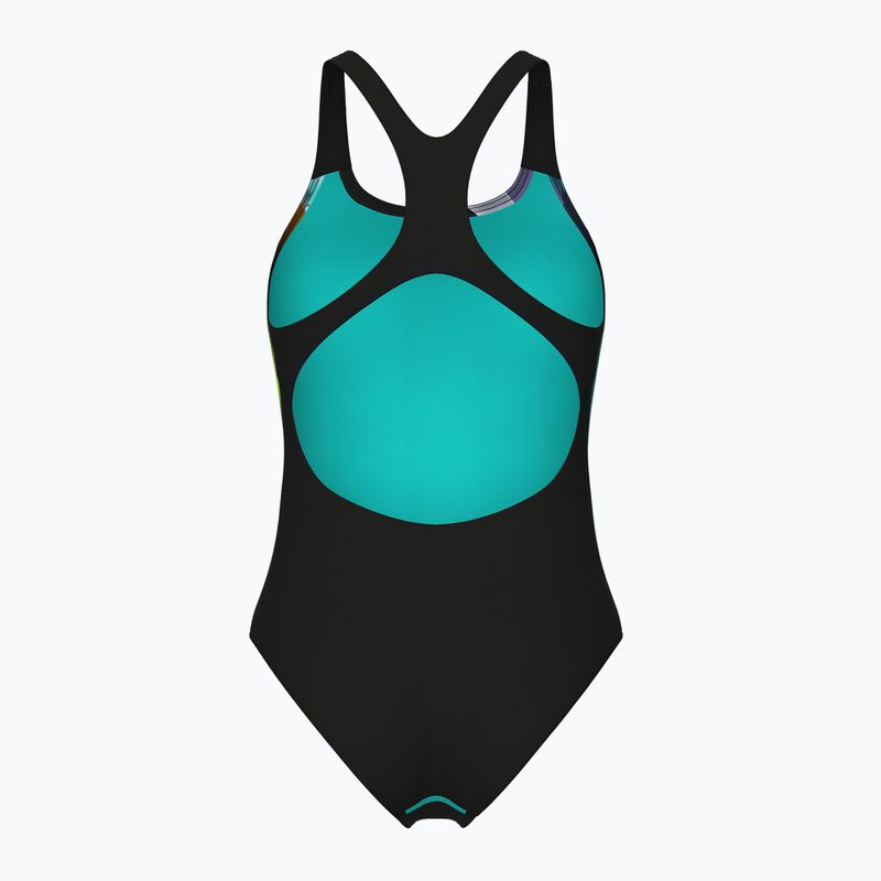 Női egyrészes fürdőruha arena Water Fluids Swim Pro Back fekete multi/fekete 2