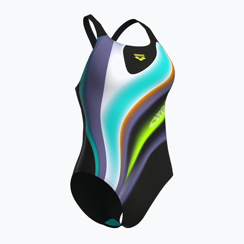 Női egyrészes fürdőruha arena Water Fluids Swim Pro Back fekete multi/fekete 3