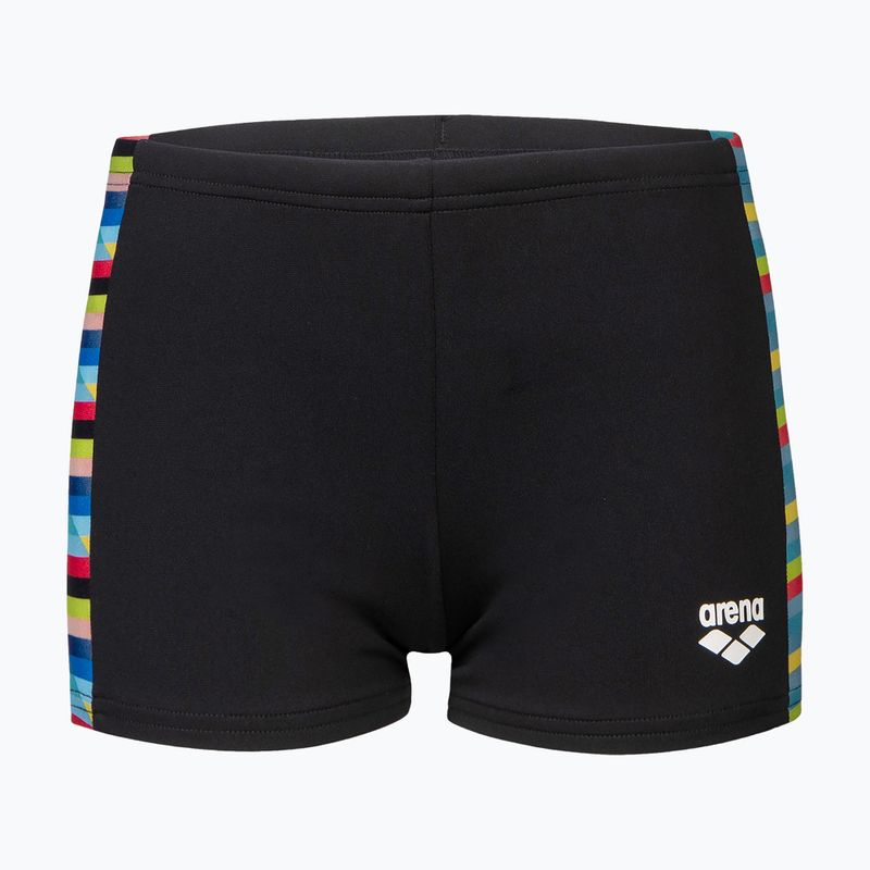Gyermek arena Racing Stripe fürdőruha fekete/fekete multi