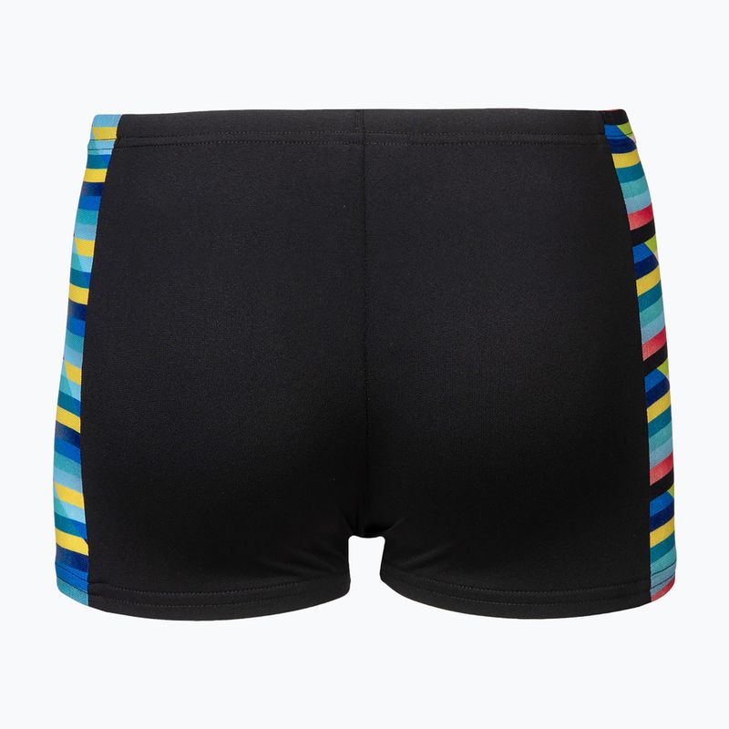 Gyermek arena Racing Stripe fürdőruha fekete/fekete multi 2