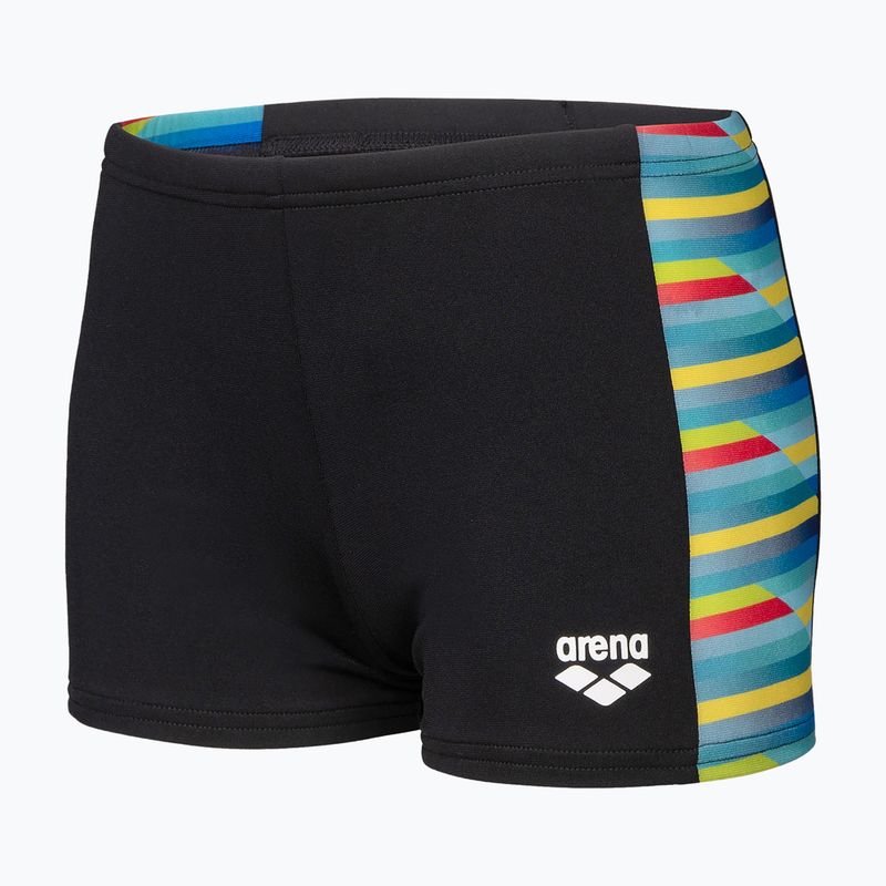 Gyermek arena Racing Stripe fürdőruha fekete/fekete multi 3