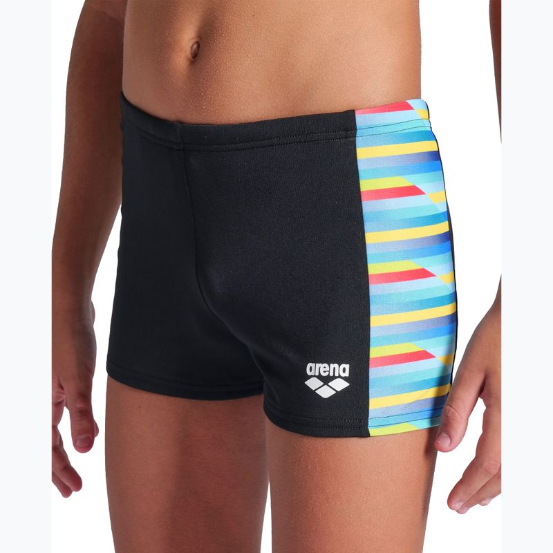 Gyermek arena Racing Stripe fürdőruha fekete/fekete multi 7