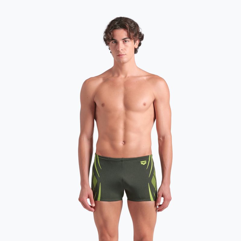 Férfi arena Poseidonia Swim Short sötét zsálya/artic lime boxer rövidnadrág 4