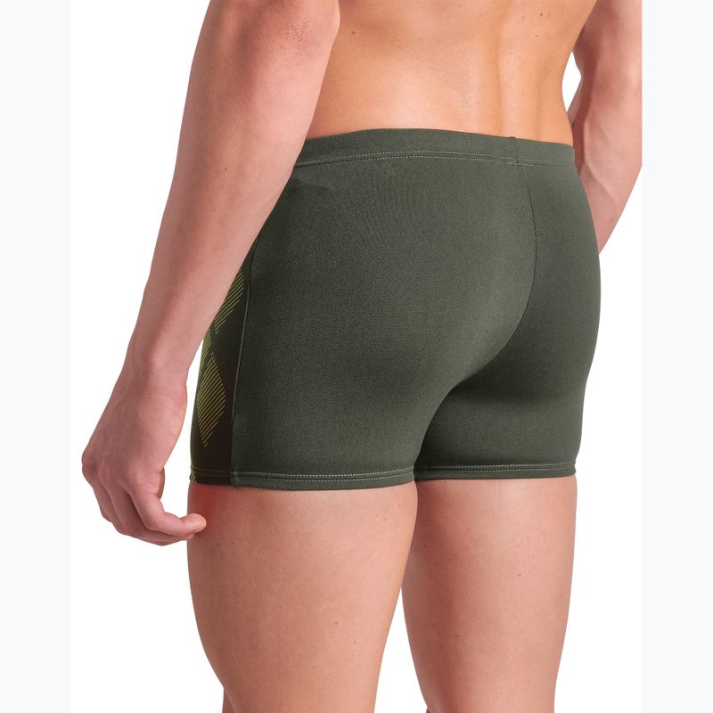 Férfi arena Poseidonia Swim Short sötét zsálya/artic lime boxer rövidnadrág 8