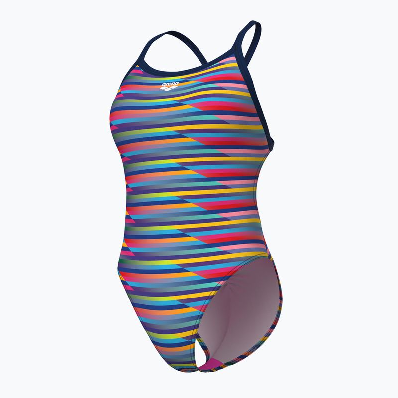 Női egyrészes fürdőruha arena Racing Stripe Xcriss Cross navy multi/navy 4