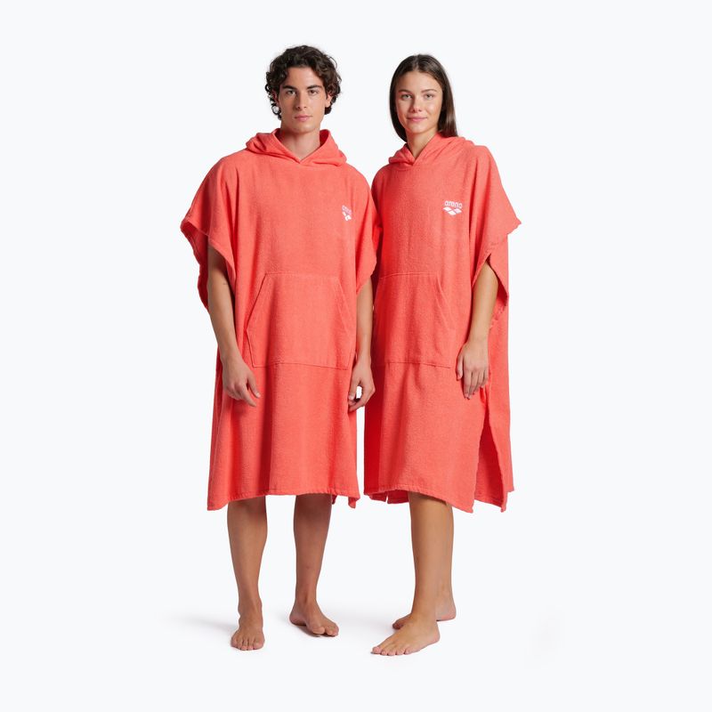 Poncsó arena Cotton Poncho calypso coral/white 5