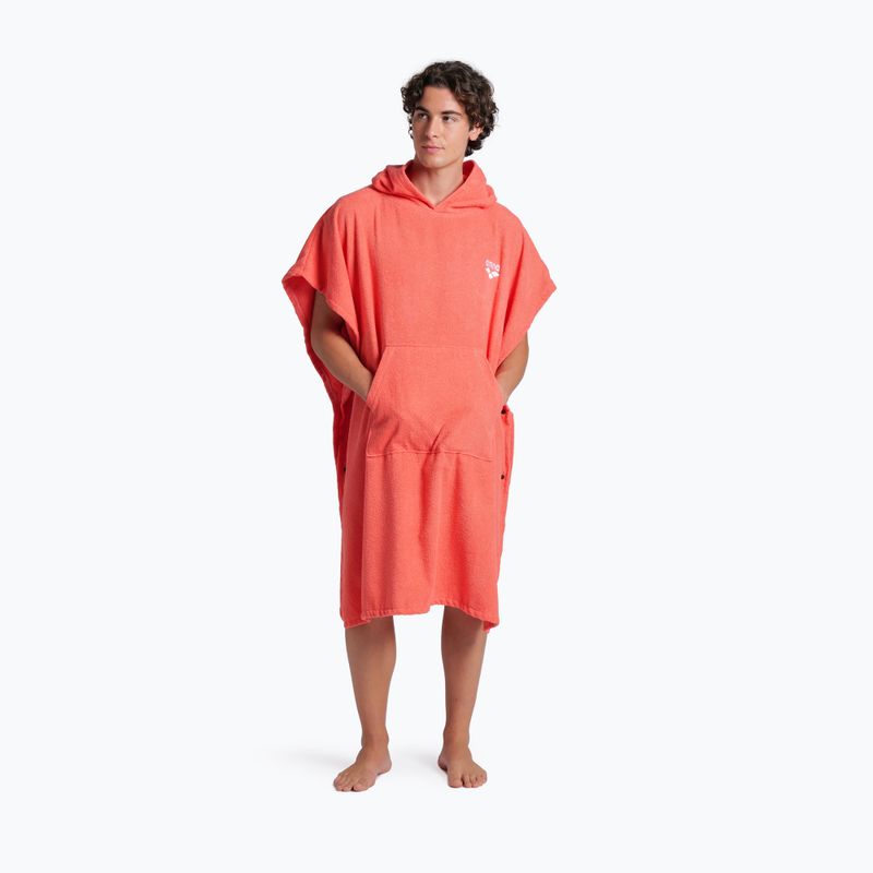Poncsó arena Cotton Poncho calypso coral/white 6