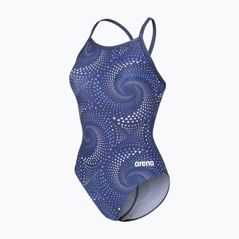 Női egyrészes fürdőruha arena Fireflow Lightdrop Back navy/team navy 3