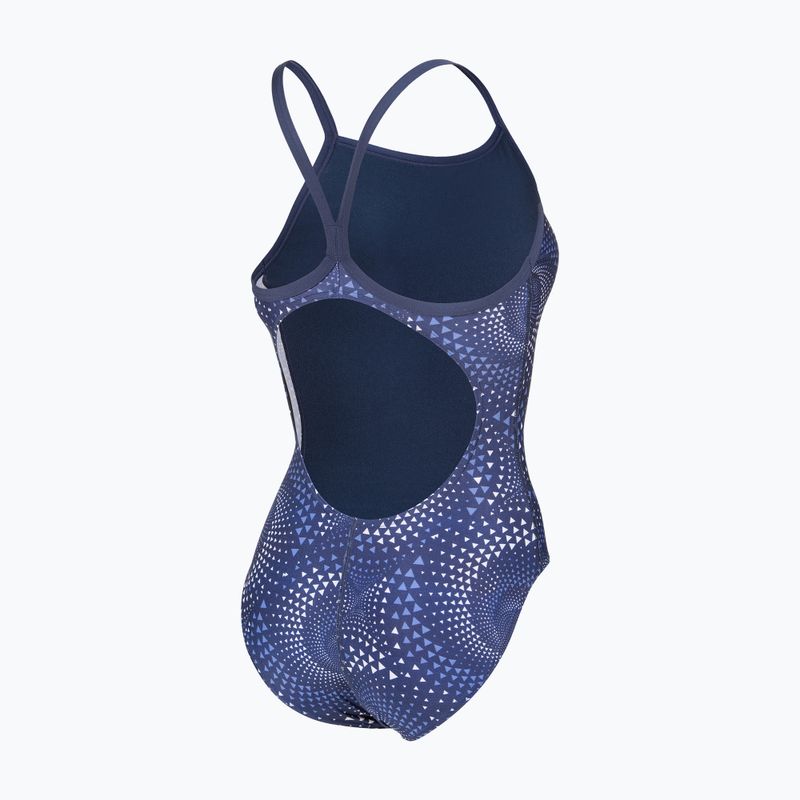 Női egyrészes fürdőruha arena Fireflow Lightdrop Back navy/team navy 4