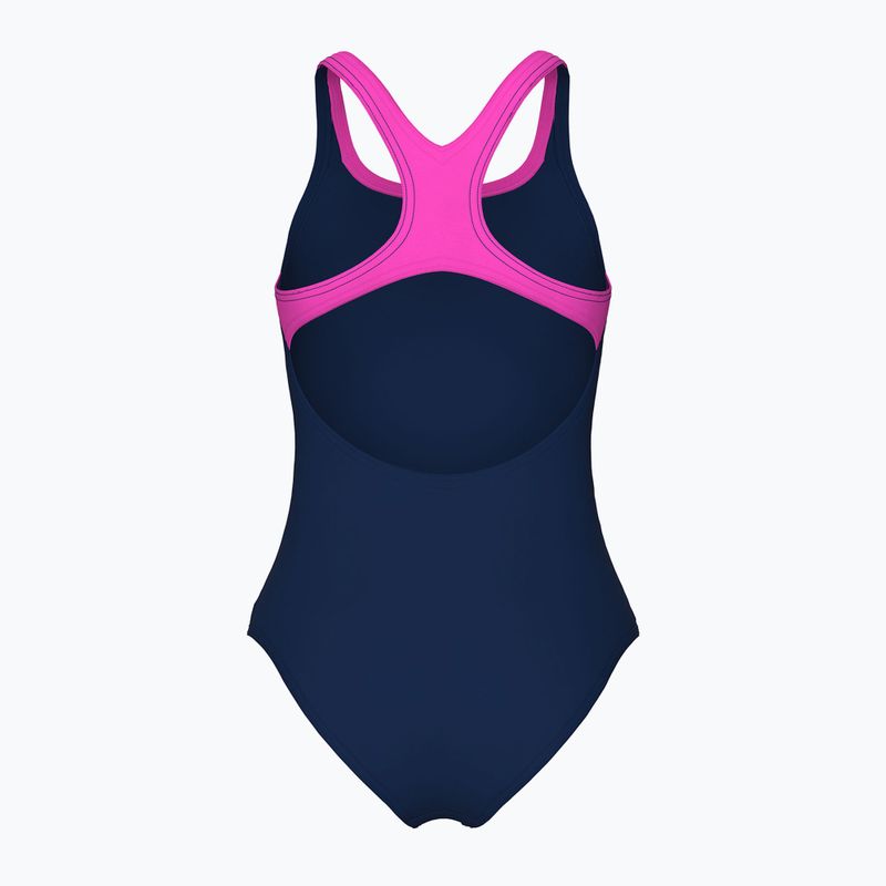 Női egyrészes fürdőruha arena Logo Swim Pro navy/shocking pink 2