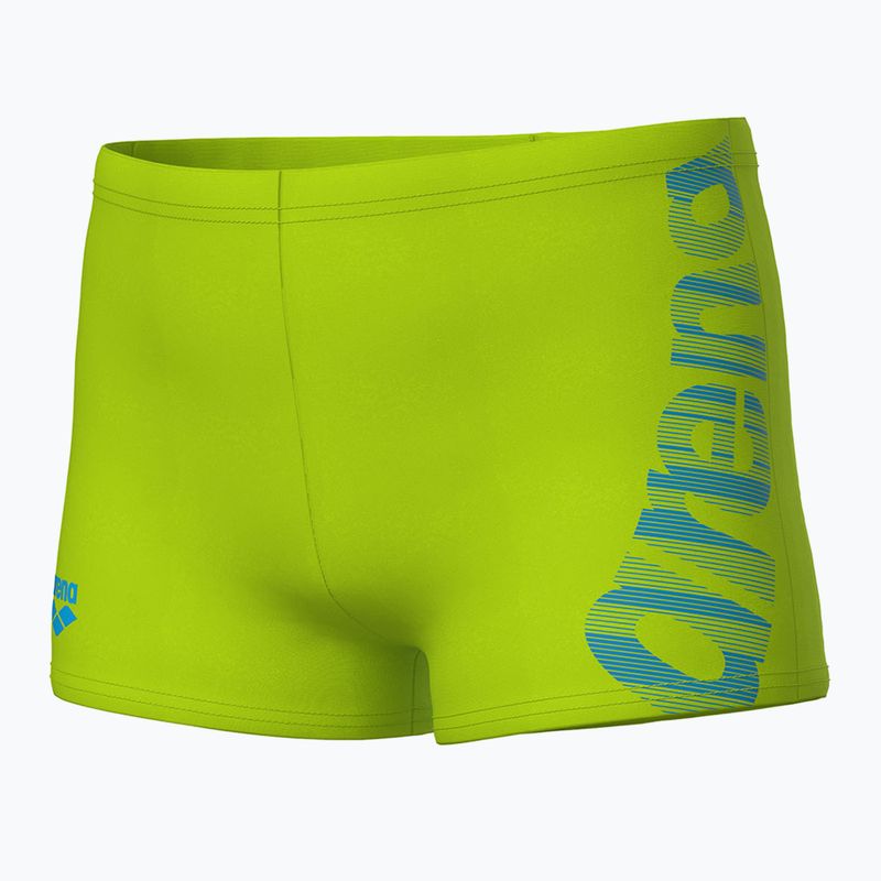 Arena Graphic Swim Short artic lime gyermek úszó boxeralsó 3