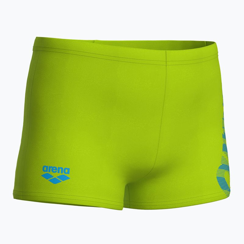 Arena Graphic Swim Short artic lime gyermek úszó boxeralsó 4
