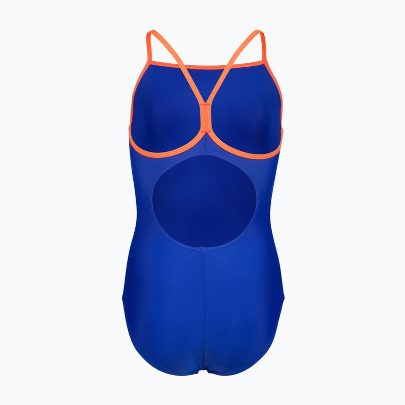 Gyerek egyrészes fürdőruha arena Light Drop Solid neon blue/team orange/team orange 2