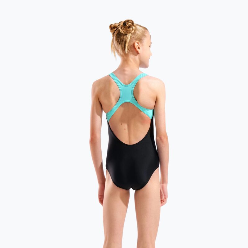 Gyerek egyrészes fürdőruha arena Kikko Swim Pro Back black/water 7